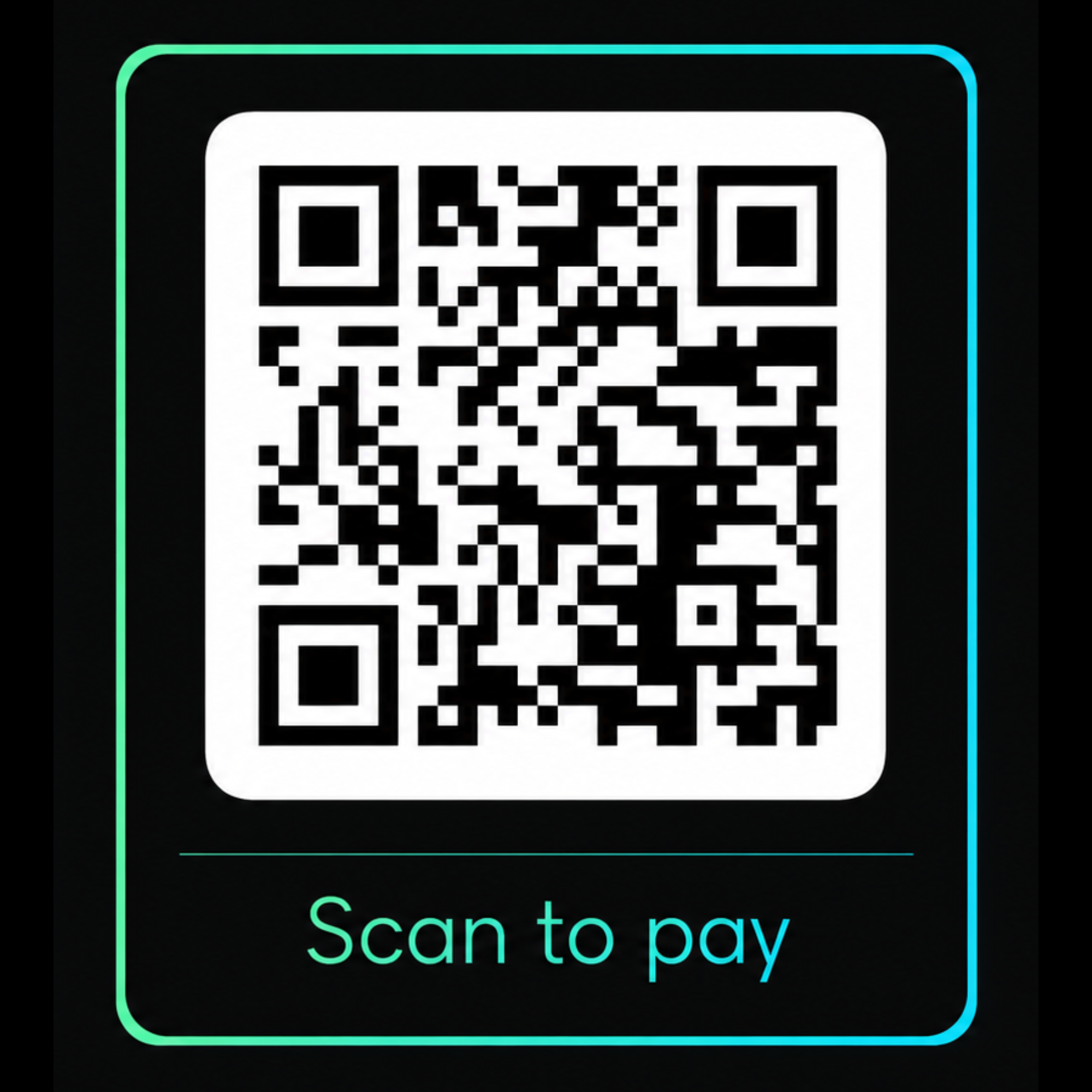 Scan to pay for Liquid Light — Glass