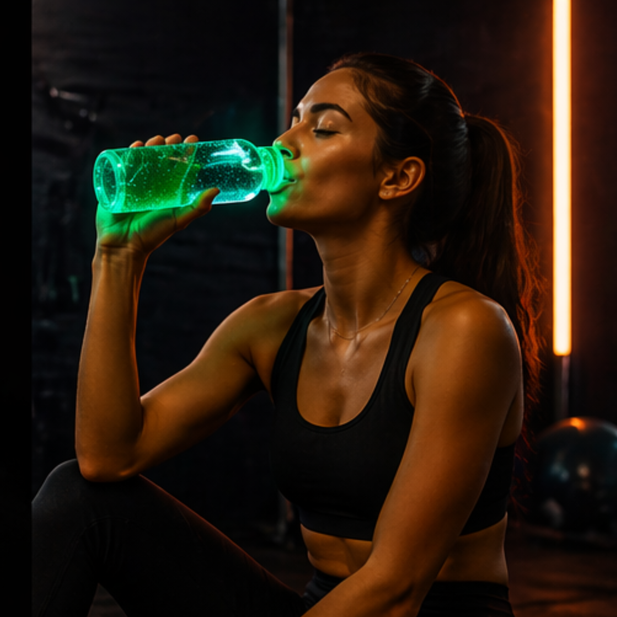 Liquid Light during workout